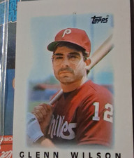 Topps 1986 League Leader Minis Glenn Wilson #56 Philadelphia Phillies Card