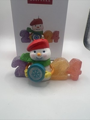 Süßes Jahrzehnt 2024 Weihnachten Punze Andenken Ornament Neu im Karton