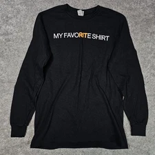 RIT Graphic T Shirt Adult S Black My FavoRITe Shirt Long Sleeves 100% Cotton