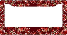 Red Gemstone Watercolor License Plate Frame 6.3x12.2in Aluminum Car Truck Red Gemstone Watercolor License Plate Frame 6.3x12.2in Aluminum Car Truck