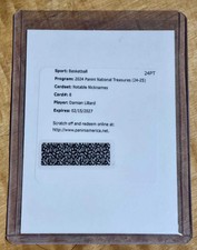 2024-25 National Treasures Auto Notable Nicknames /25 Damian Lillard Dame Time