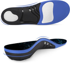 Plantar Fasciitis Insoles for 220 Lbs, High Arch Support Inserts for Men  Wome