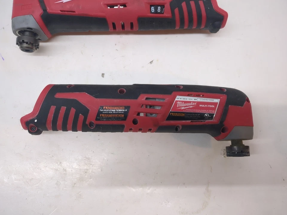 LOT OF 2 Milwaukee 2426-20 M12 Cordless Multi-Tool Good Condition - Image 3 of 4