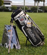 2025 MALBON GOLF Caddy Bag / Stand Type / Black Synthetic Leather / 7way / 3.8kg