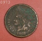 1868 Indian Head Cent *Corrosion* *Free S/H After 1st Item*