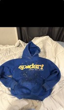 sp5der Blue Fleece Pullover Hoodie for Men, G...