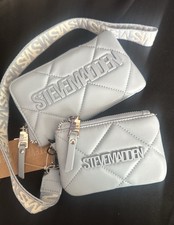 Steve Madden Quilted Wristlet Set/ Blue Haze/ Super Soft