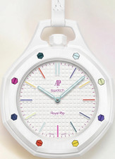 Swatch x Audemars Piguet Royal Pop Huit Blanc White Quartz Watch w/ Box