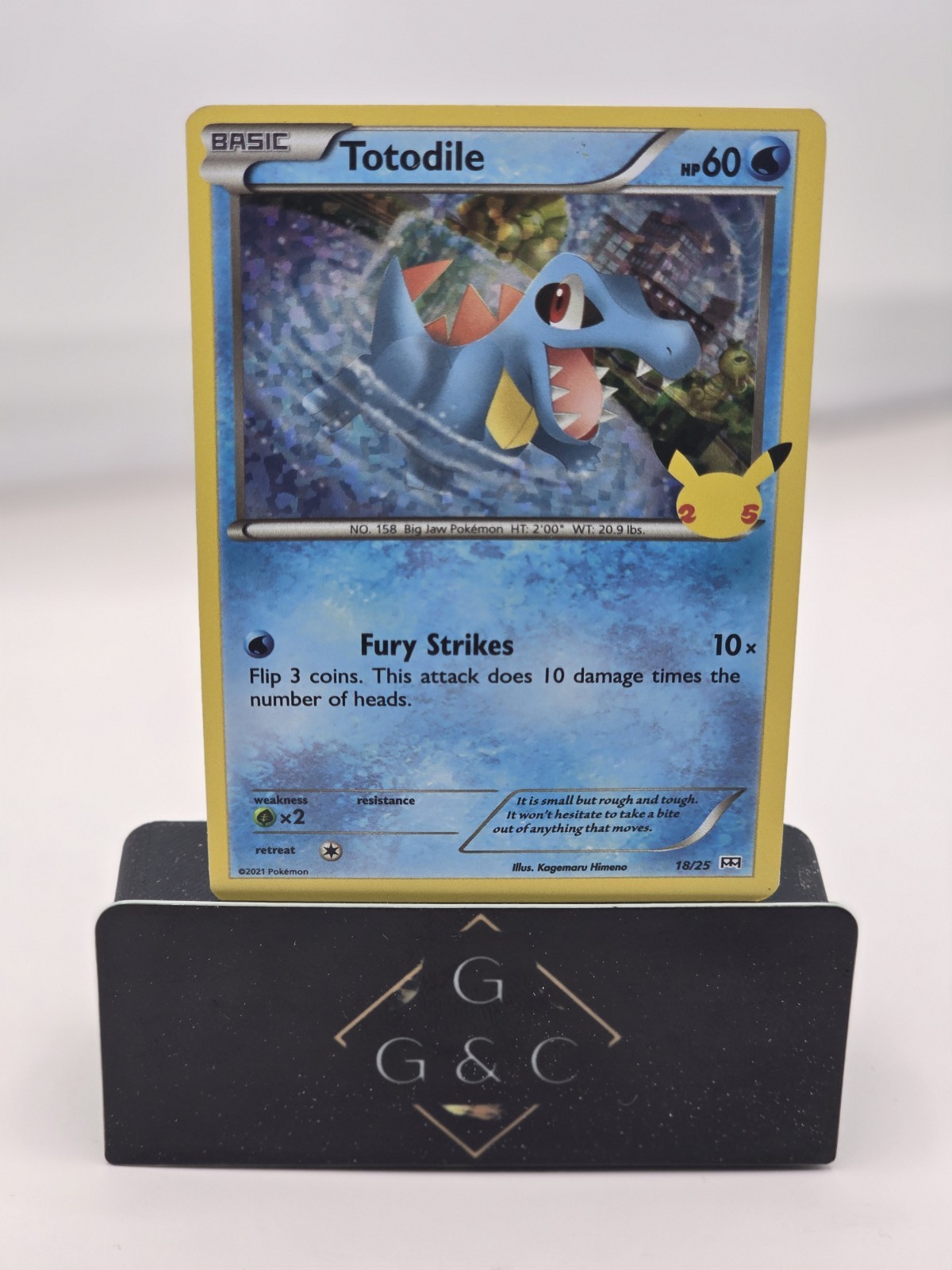 ERROR! Totodile 018/025 McDonald's 25th Anniversary Cracked Ice Holo Foil Bleed