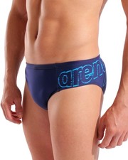  Costume da Bagno UOMO Arena Slip mutanda SCRATCHY Swim BRIEFS Blu Piscina nuot