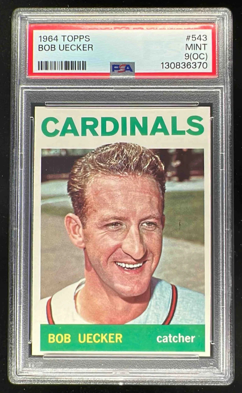 1964 Topps #543 Bob Uecker PSA 9