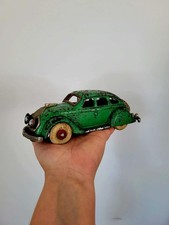Vintage 1930s Hubley Cast Iron Chrysler Air Flow Sedan Car Toy With Headlights