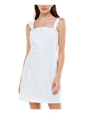 Rosie Harlow Womens Stretch Sleeveless Square Neck Short Sheath Dress