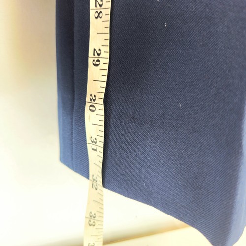 Men's Tuxedo Pants Navy Blue Black Stripe 30×32 Wedding Formal Polyester VTG - Picture 11 of 14