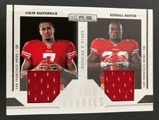 2011 Rookies & Stars Studio Rookie Combos Jersey Colin Kaepernick /Hunter ed/299