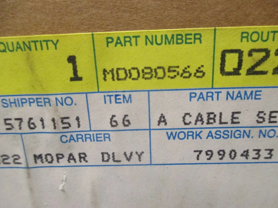 CONJUNTO DE CABOS SPARKPLUG N.O.S.1985-1986 MODELOS DODGE+PLYMOUTH COLT. MD080566 - Imagem 4 de 4