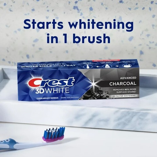 Crest 3D White Advanced Charcoal Whitening Toothpaste, 3.3 oz - 第 10/10 張圖片