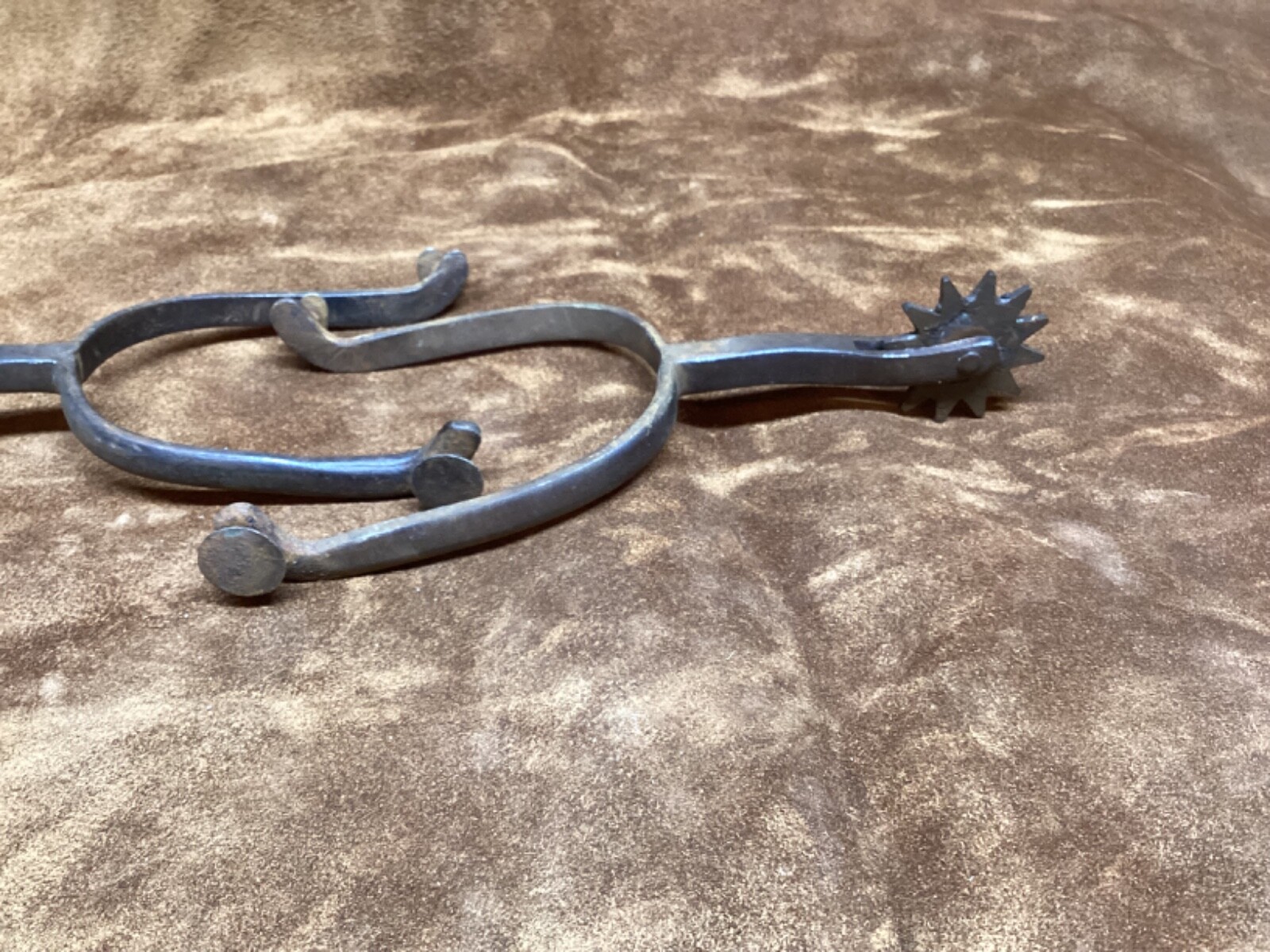 Vintage Metal One Piece long shank spurs with heart buttons eBay