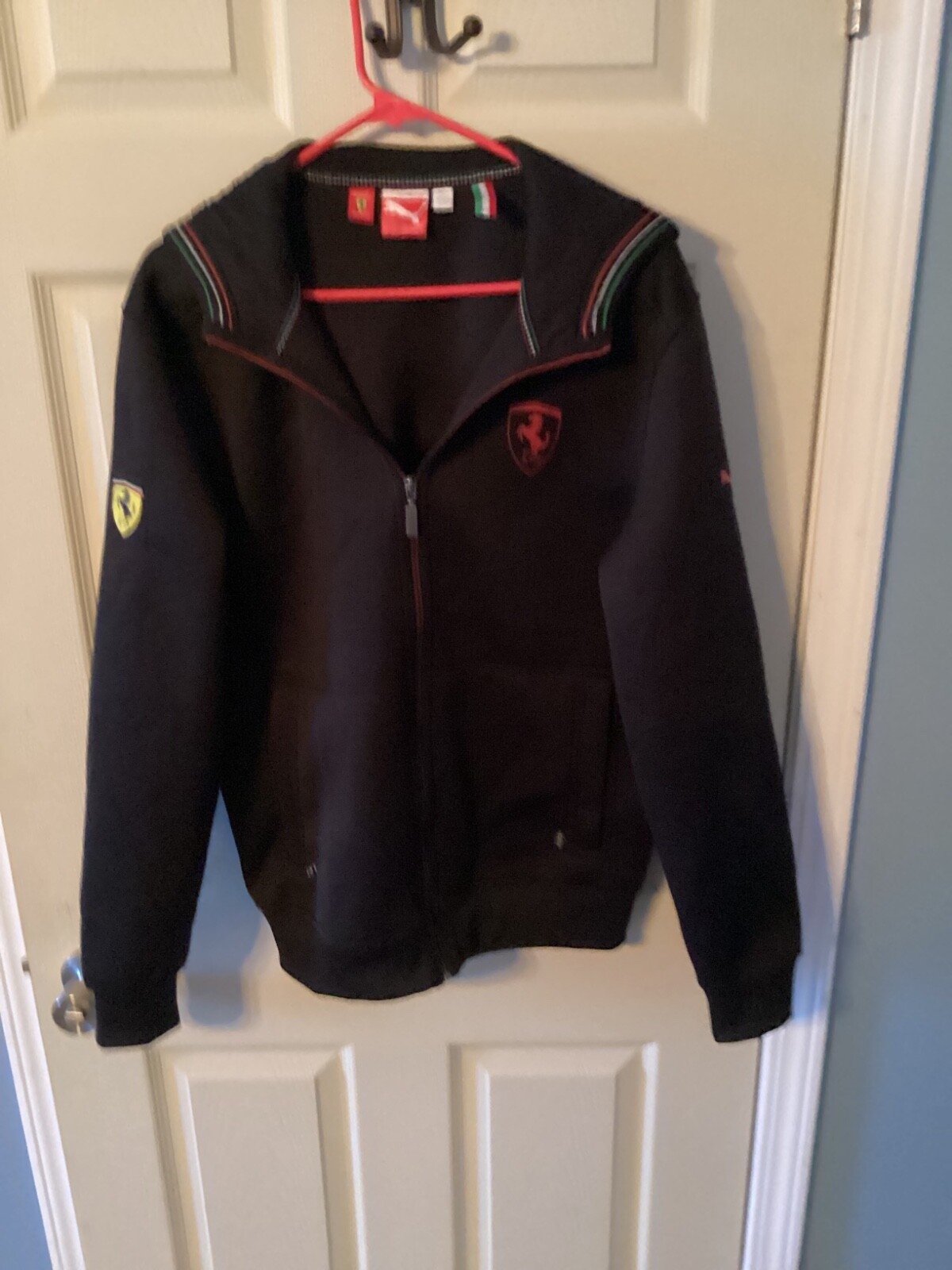 Puma Seudria Ferrari Black Zip Jacket Size M