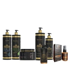 FULL KIT QueenCare Donna Indiana Progressive Brush Hair Treatment Volume Reducer