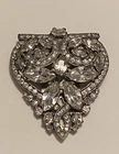 Vintage Eisenberg Original Silver Rhinestone Brooch