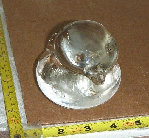 Vtg Clear GLASS DUCK PaperWeight/Figurine ~5½"L x 3H x 3W ~1 Lb 13 Oz - Picture 3 of 12