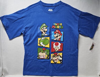 Nintendo Super Mario Boys' Short Sleeve Tee Size 18/New