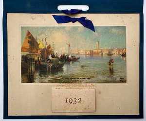 Vintage 1932 Thomas Moran Calendar Print The Venetian Revelers, Magnolia Market