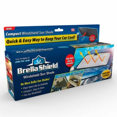 Ontel Brella Shield Car Windshield Windshield Sun Shade Blocks Heat & UV Rays