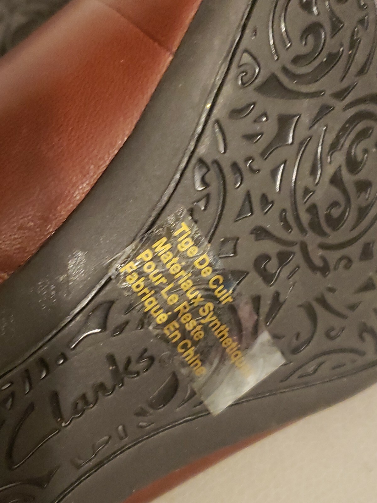 Clarks, Artisan Brown Slip-On, Leather, Casual Fl… - image 6