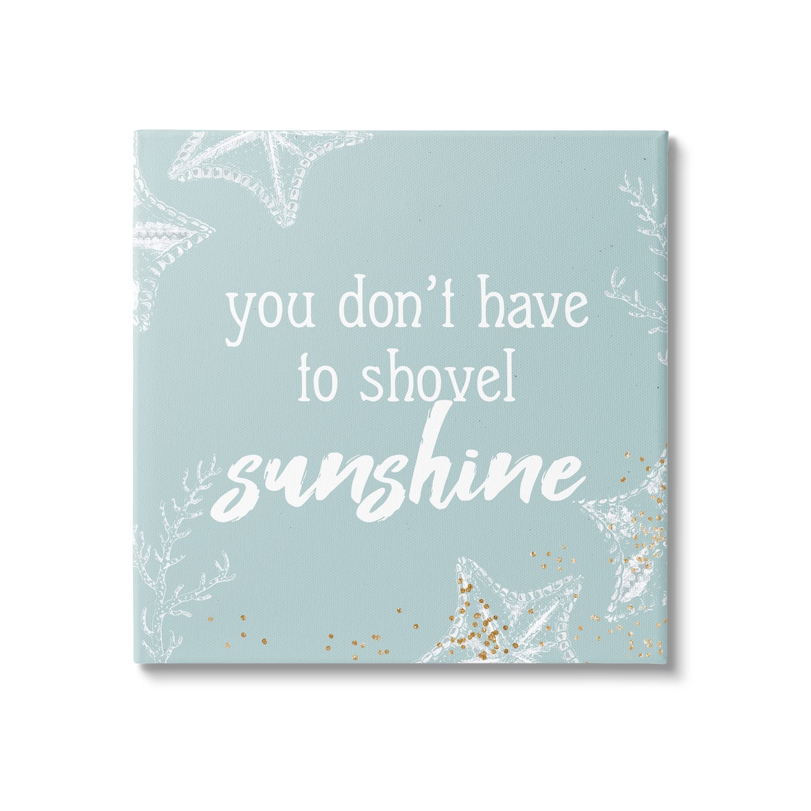 Summer Beach Lover Nautical Quote Canvas Wall Art, Design by Ann Bailey