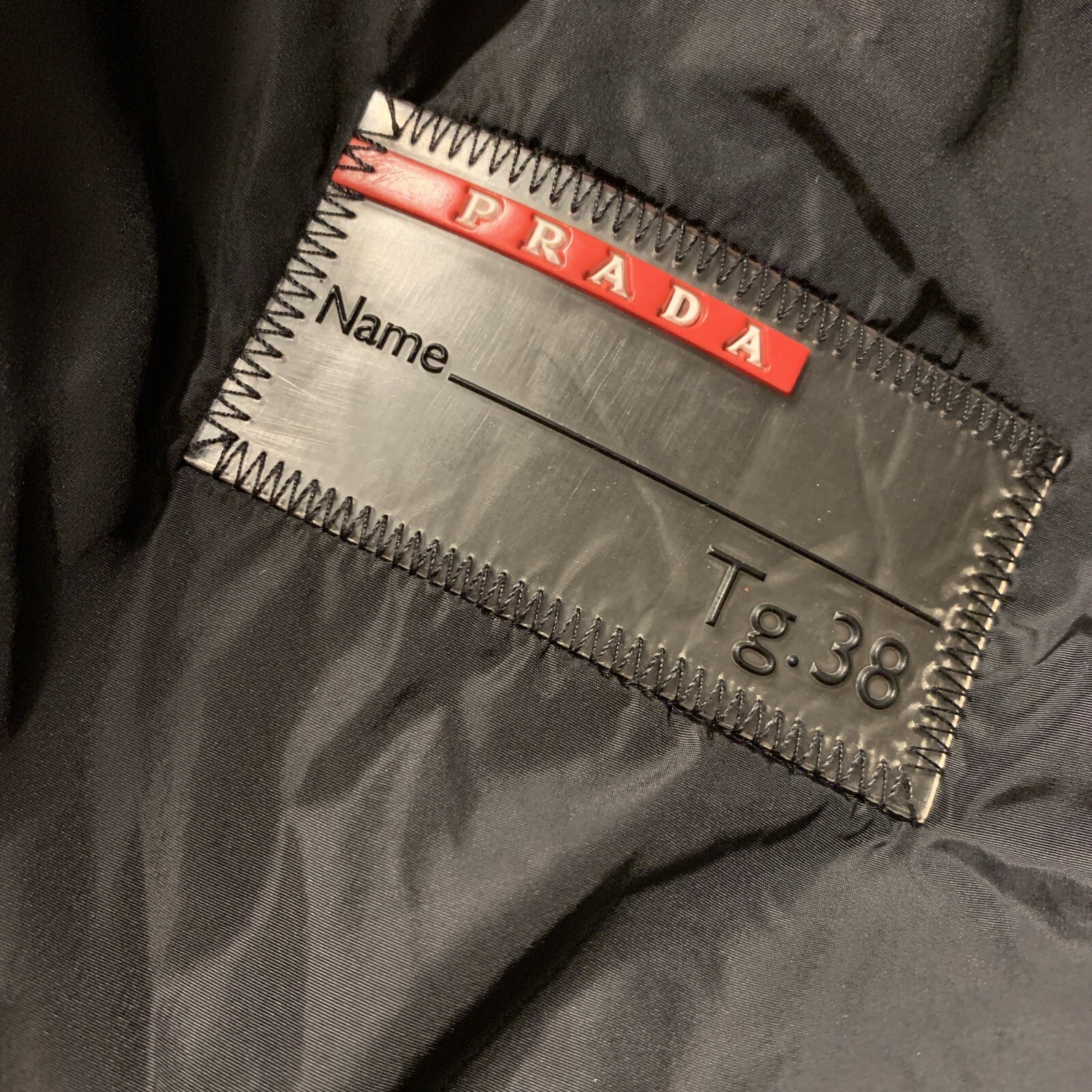 Prada Authentic Solid Black Nylon Windbreaker Lon… - image 5