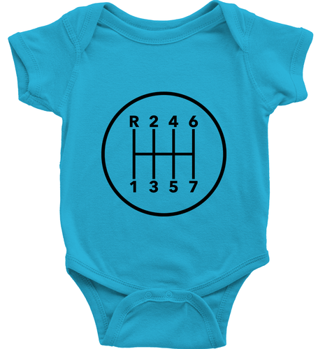 7 Speed Manual Transmission Gears Car Toddler Kids Youth T-Shirt Baby Bodysuit - Picture 26 of 32