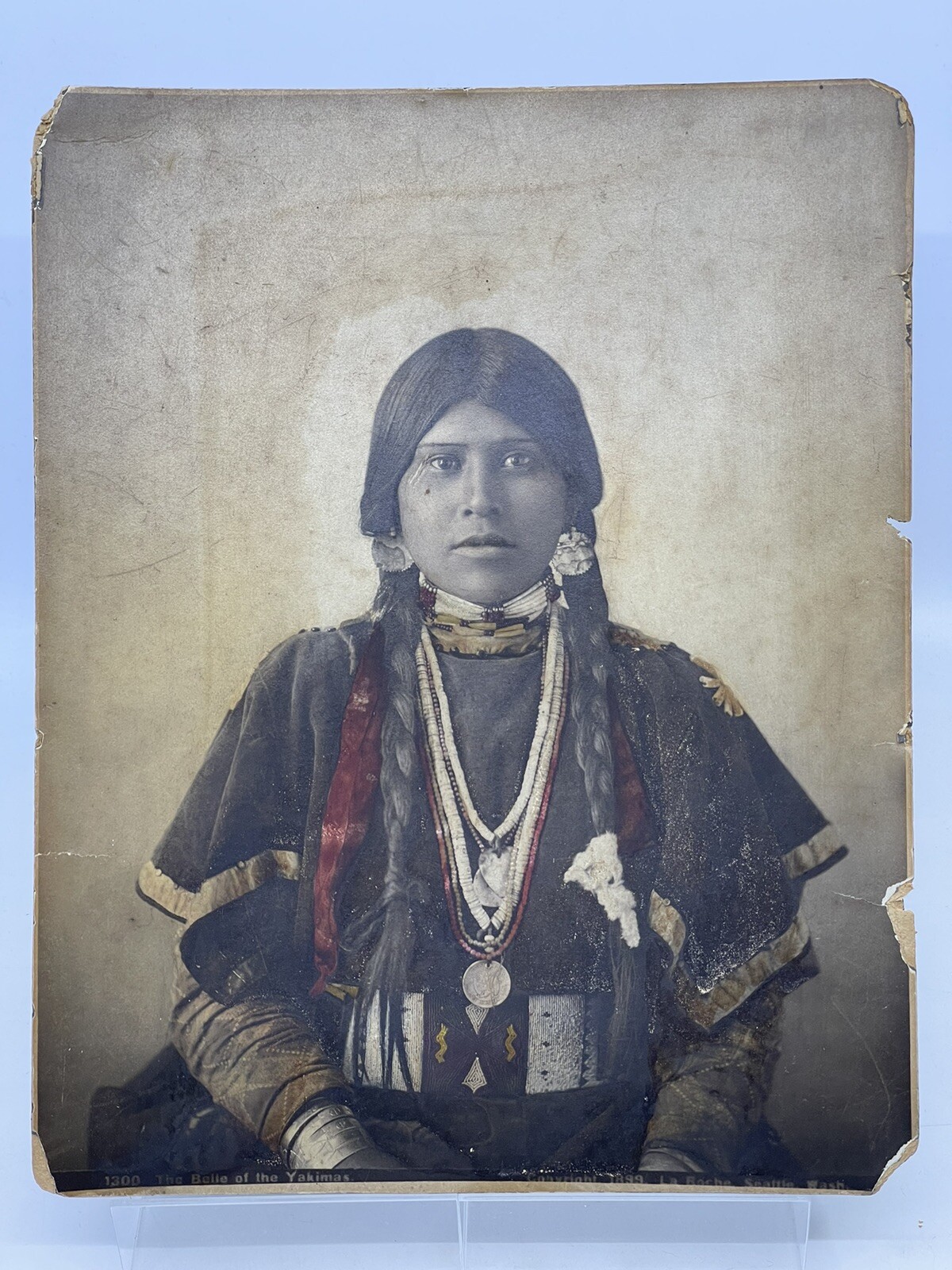 Hand Tint Native Woman Photo 1899 Belle Of The Yakimas Frank La Roche ...