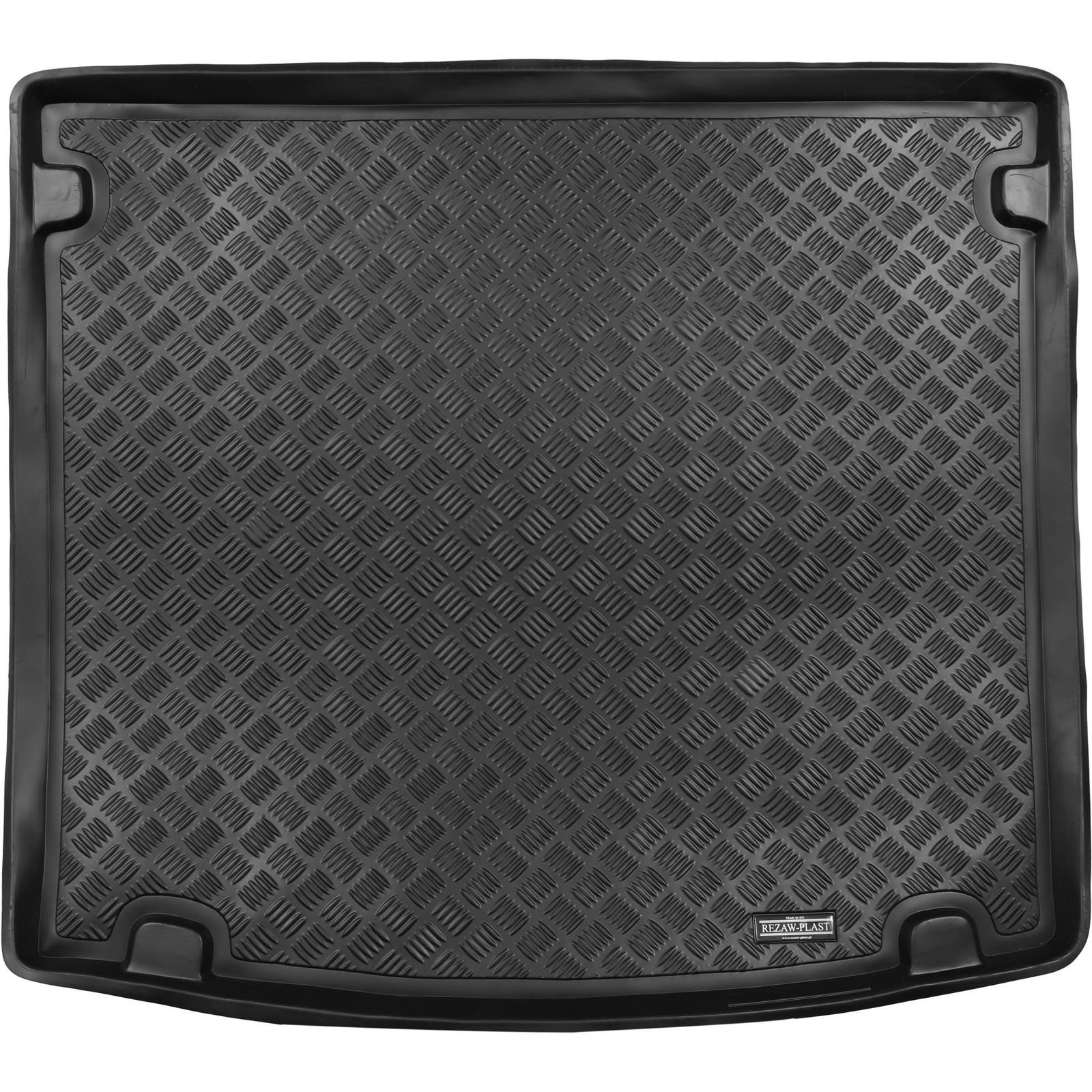 Tapis de coffre Rezaw-Plast pour Volkswagen Caddy IV 2015-2021 en PVC noir antidérapant