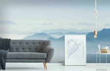 3D Mountain Foggy Wallpaper Wall Mural Removable Self-adhesive Sticker 333--JN