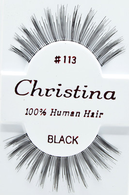 Christina #113 6,12 Pairs 100% Human Hair False Eyelashes 