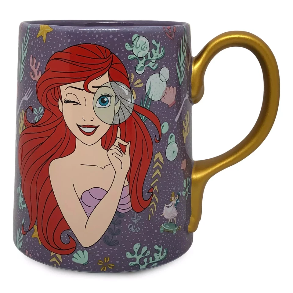 Disney The Little Mermaid Large Ceramic  Mug With Dinglehopper Spoon - RARE - Image 2 of 4