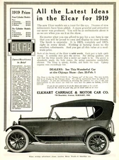 1919 Original Elcar Car Ad. All The Latest Ideas In This Car. Specs & Prices