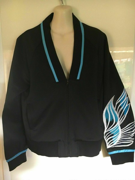 As New English Rose Bomber Jacket With Sleeve Embroidered Detail Size M/L