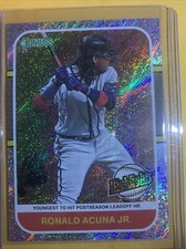 RONALD ACUNA JR. 2021 Donruss Baseball Highlights Rapture Holo Braves