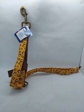 Top Paw Yellow Cheetah Dog Leash: 4-ft long, 1-in wide