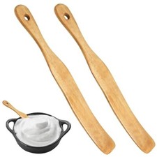 2Pcs Wooden Spatula for Cooking, Sourdough Spurtles Kitchen Tools Wooden