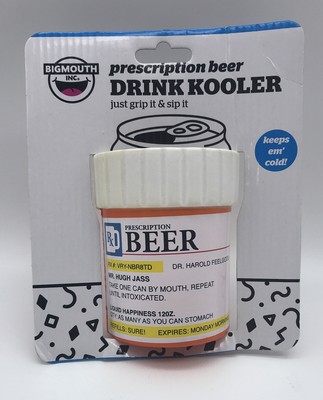 prescription bottle beer koozie
