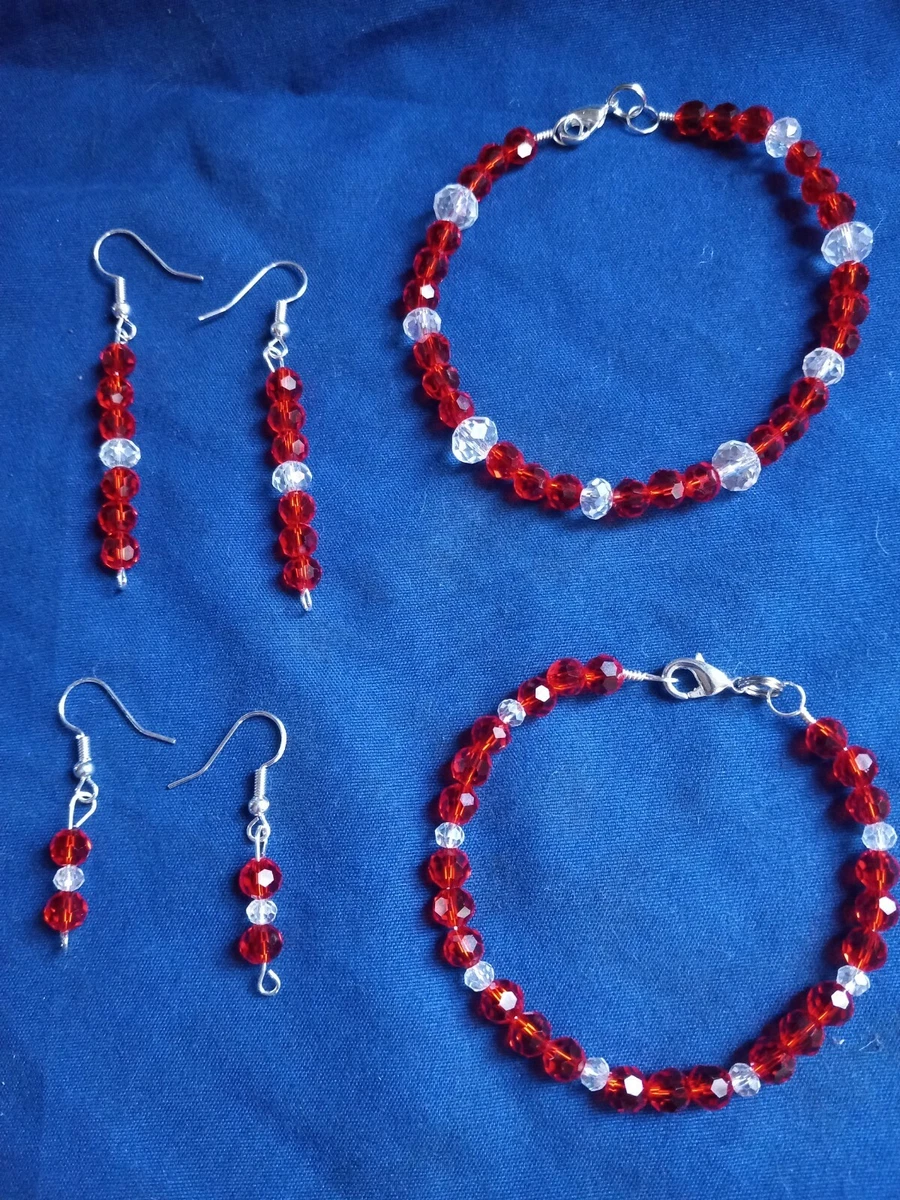 Mommy & Me Matching Bracelets and Earrings Sets Beaded Wire Fashion Jewelry