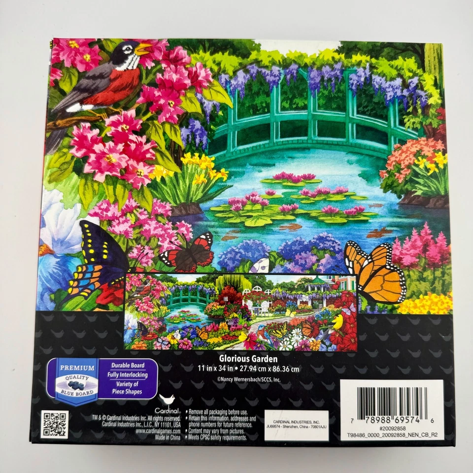 Rompecabezas panorámico Cardinal GLORIOUS GARDEN 750 piezas Foto 2 de 4