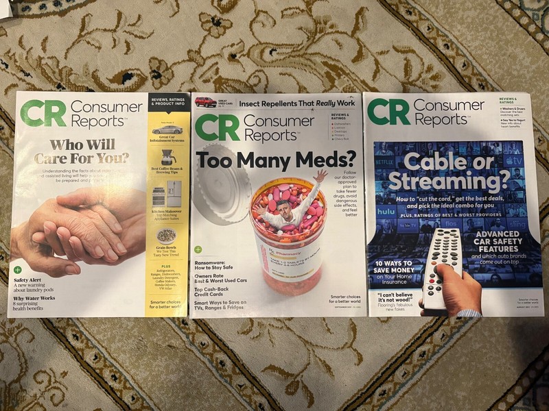 Three Consumer Report Magazines 2017