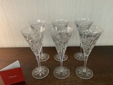 Lot Of 6 Champagne Flutes Model Lagny Crystal By BACCARAT Price For 6 Glasses 