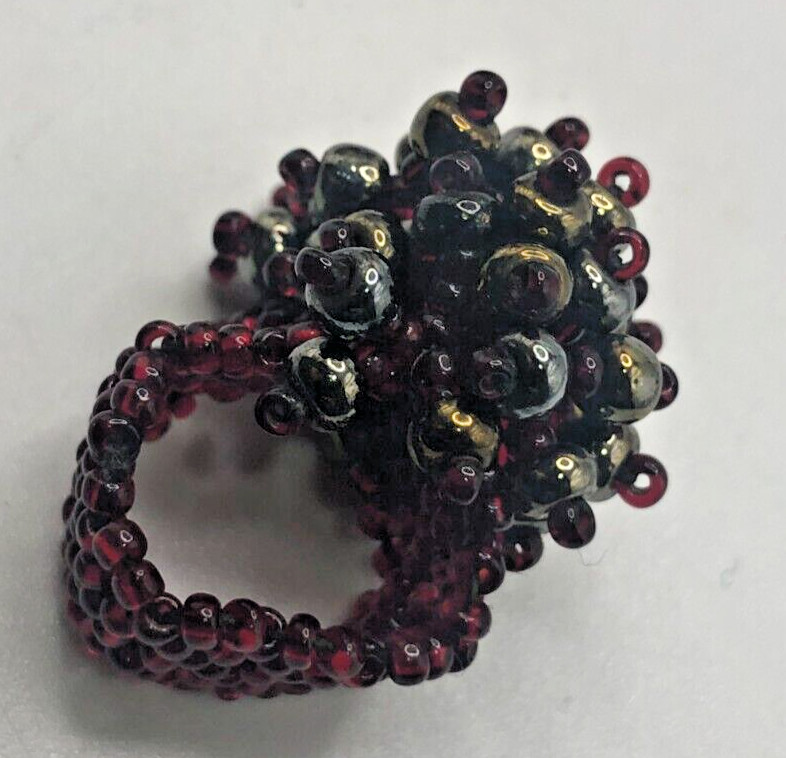 Seed Bead Cluster Ring - image 3