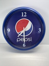Pepsi Cola Advertising Wall Clock 14" Blue Round PepsiCo Inc. 2009 Restaurant